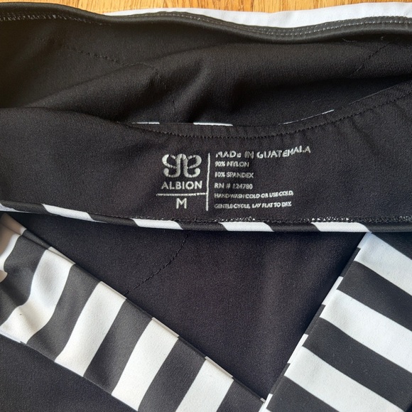 Albion Chic Black and White Striped Crossback Top - Picture 3 of 4